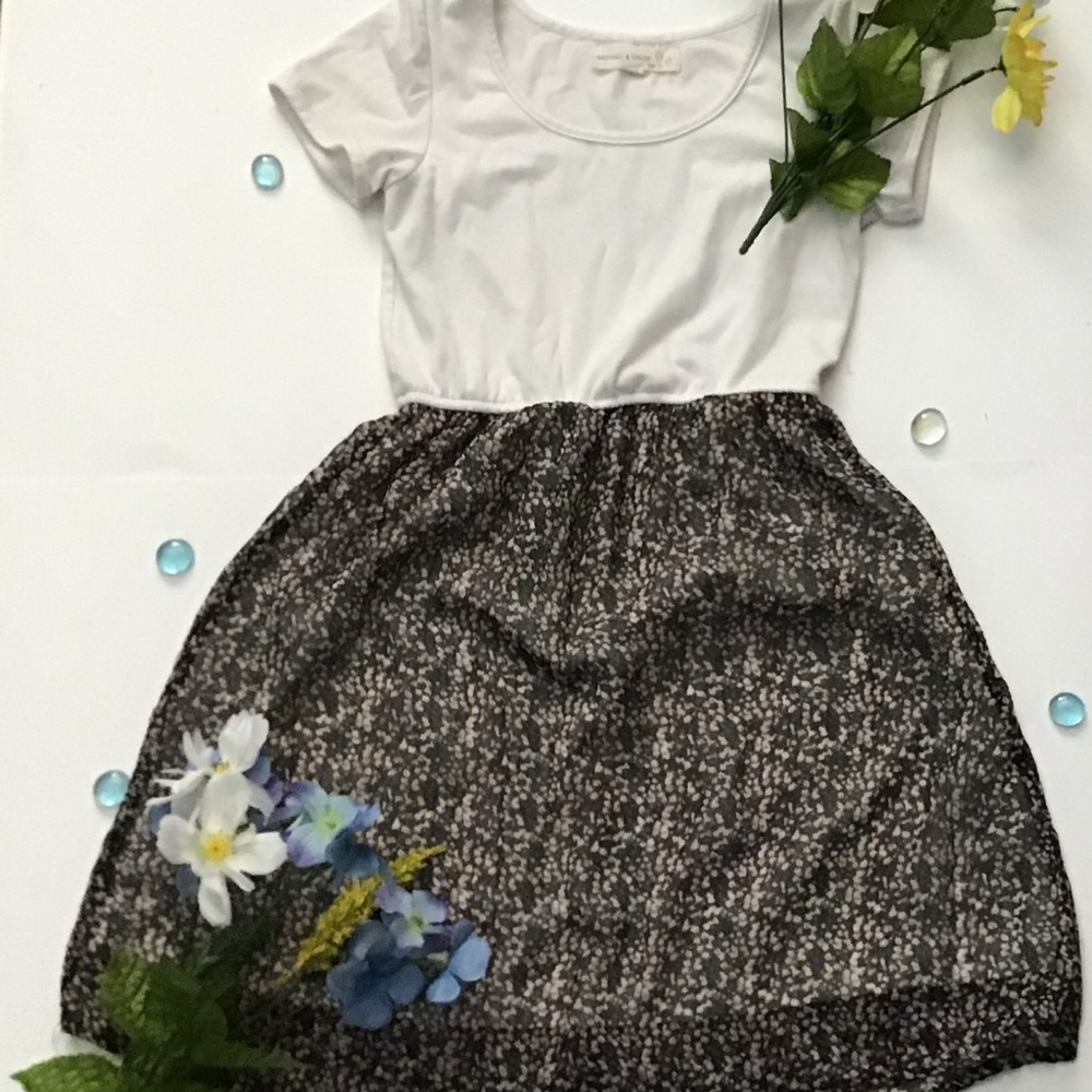 White and Brown Dress